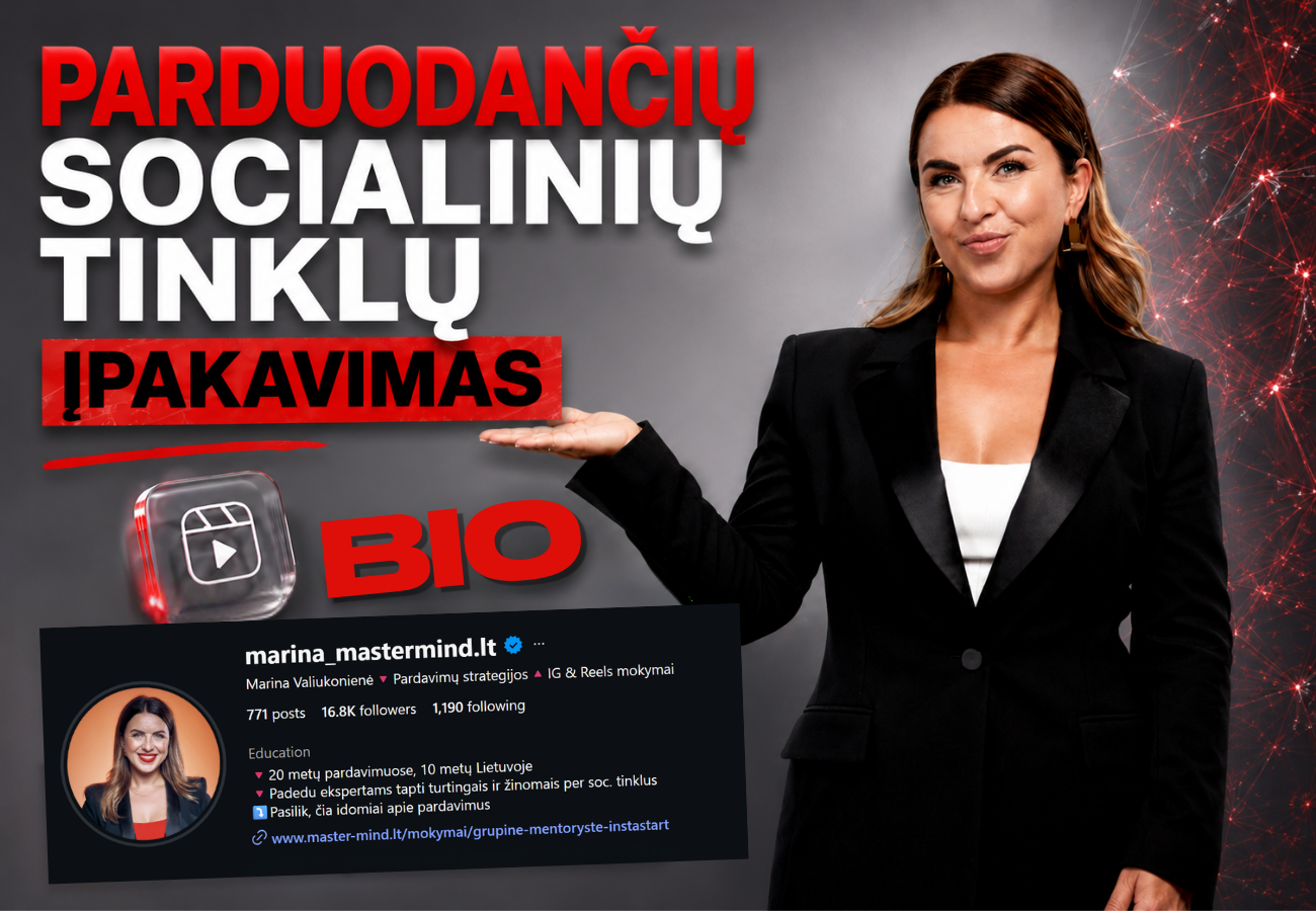 Parduodančių socialinių tinklų įpakavimas